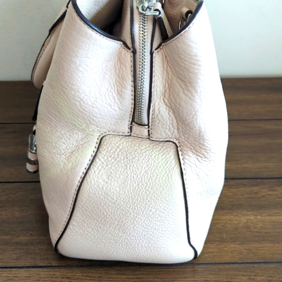 MICHAEL Kors Pebbled Leather Satchel Handbag Ballet - Picture 6 of 16